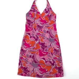 The Limited Pink and Orange Backless Dress